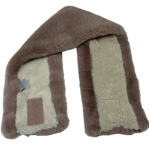 C.C. Mocha Faux Fur Sherpa Lined Headband with Velcro Closure One Size Fits Most - Picture 7 of 10